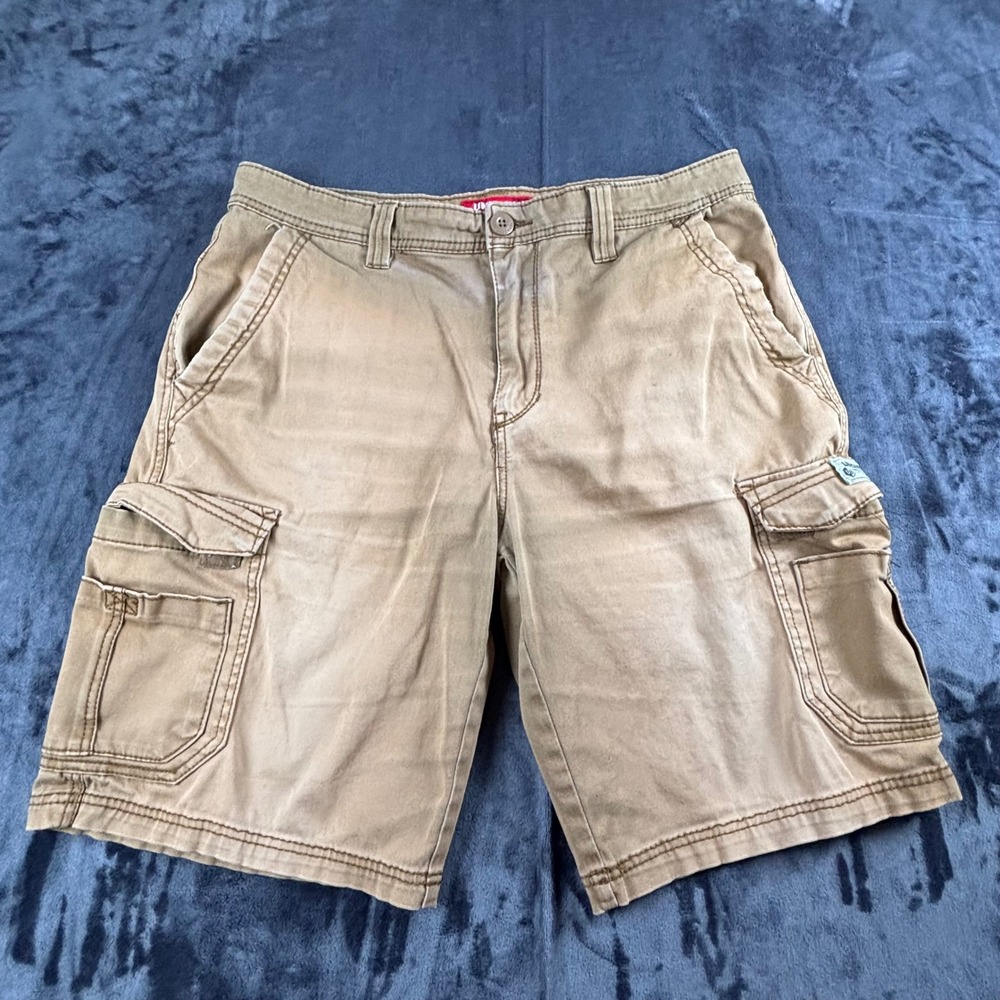 Unionbay Cargo Shorts Mens 36 Tan Khaki Multi Pocket Casual Outdoor